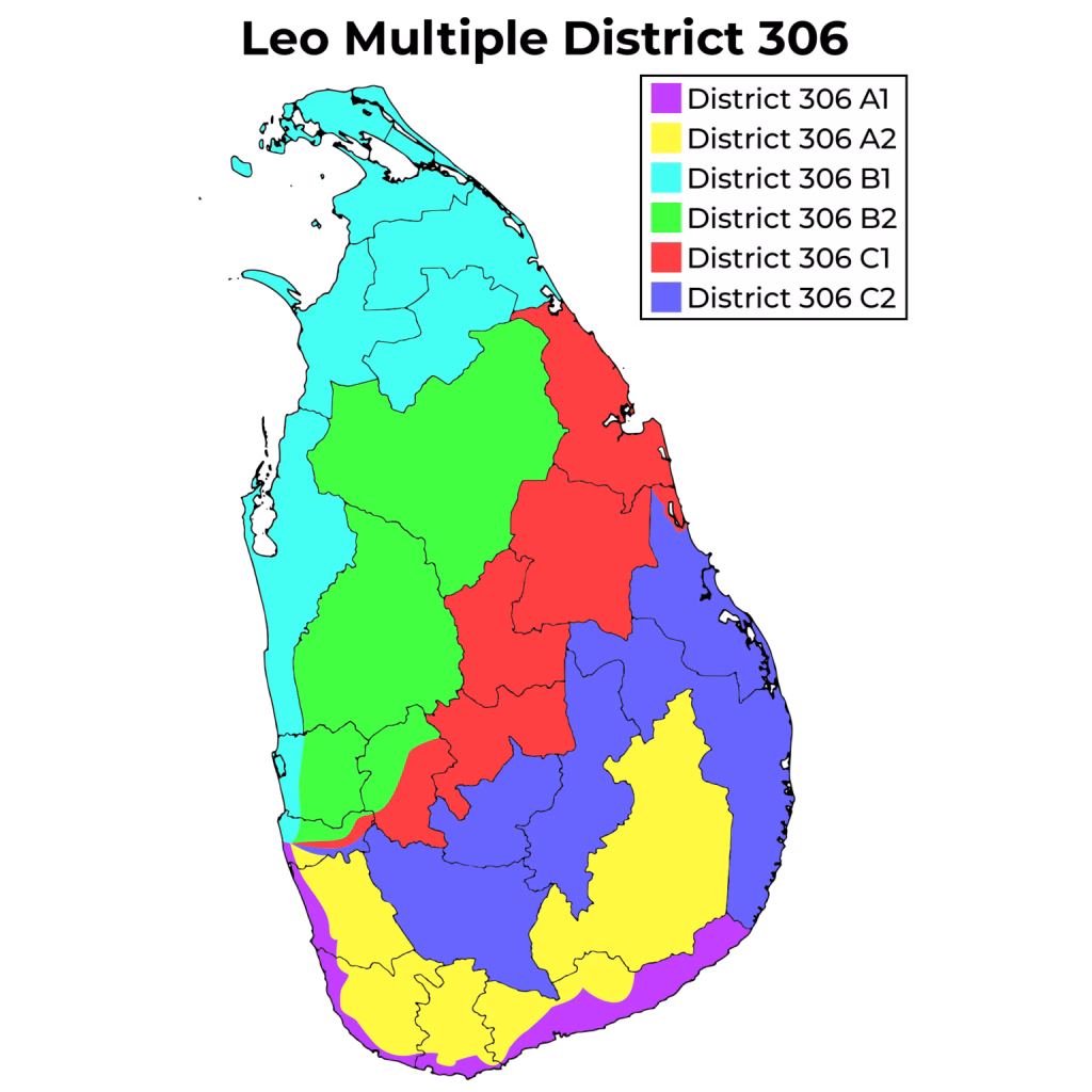Leo Multiple District 306 Map
