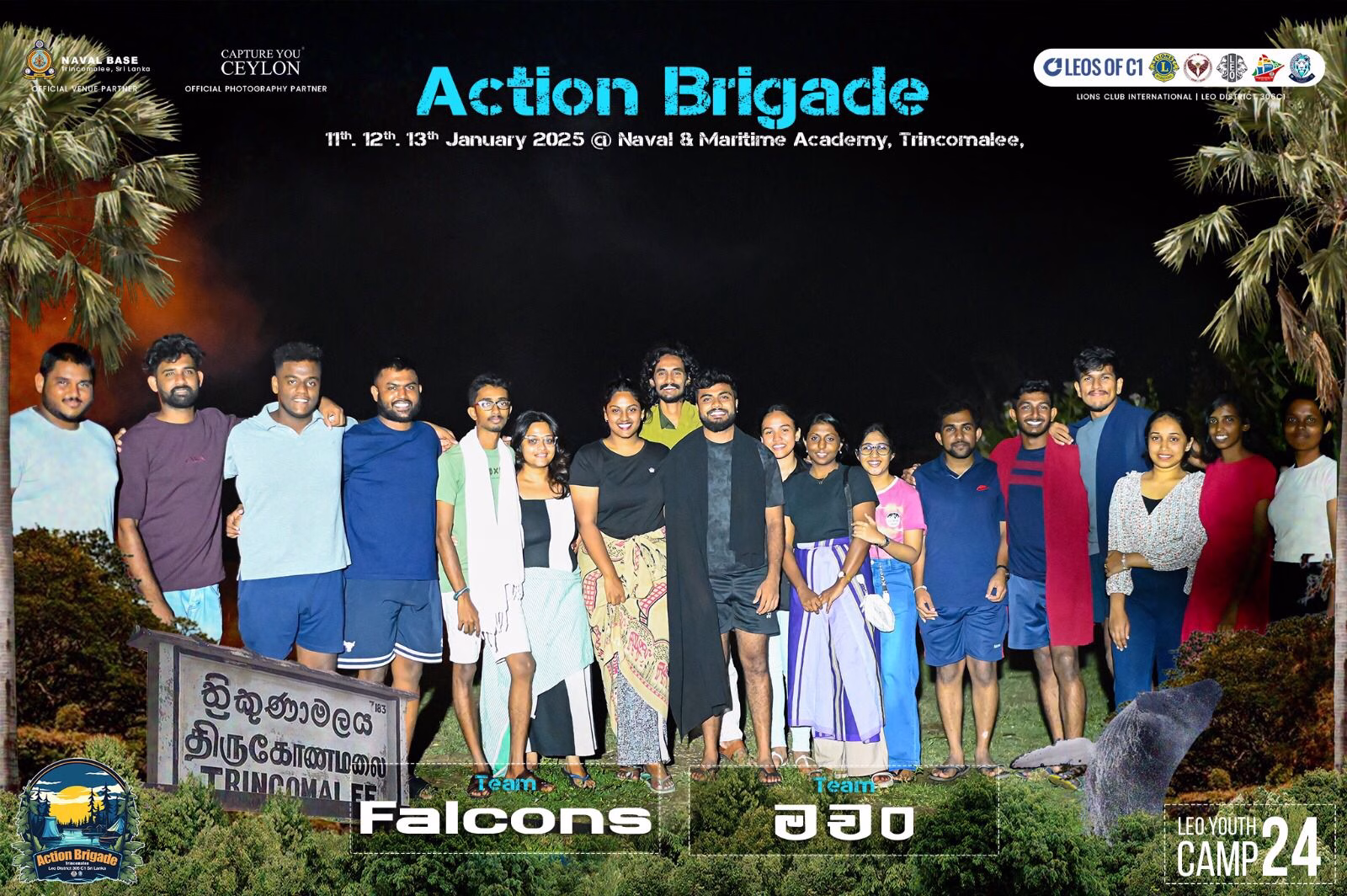 Leo Youth Camp 2025 Action Brigade 6.0 Trincomalee Maritime Academy Team Falcons and Machan